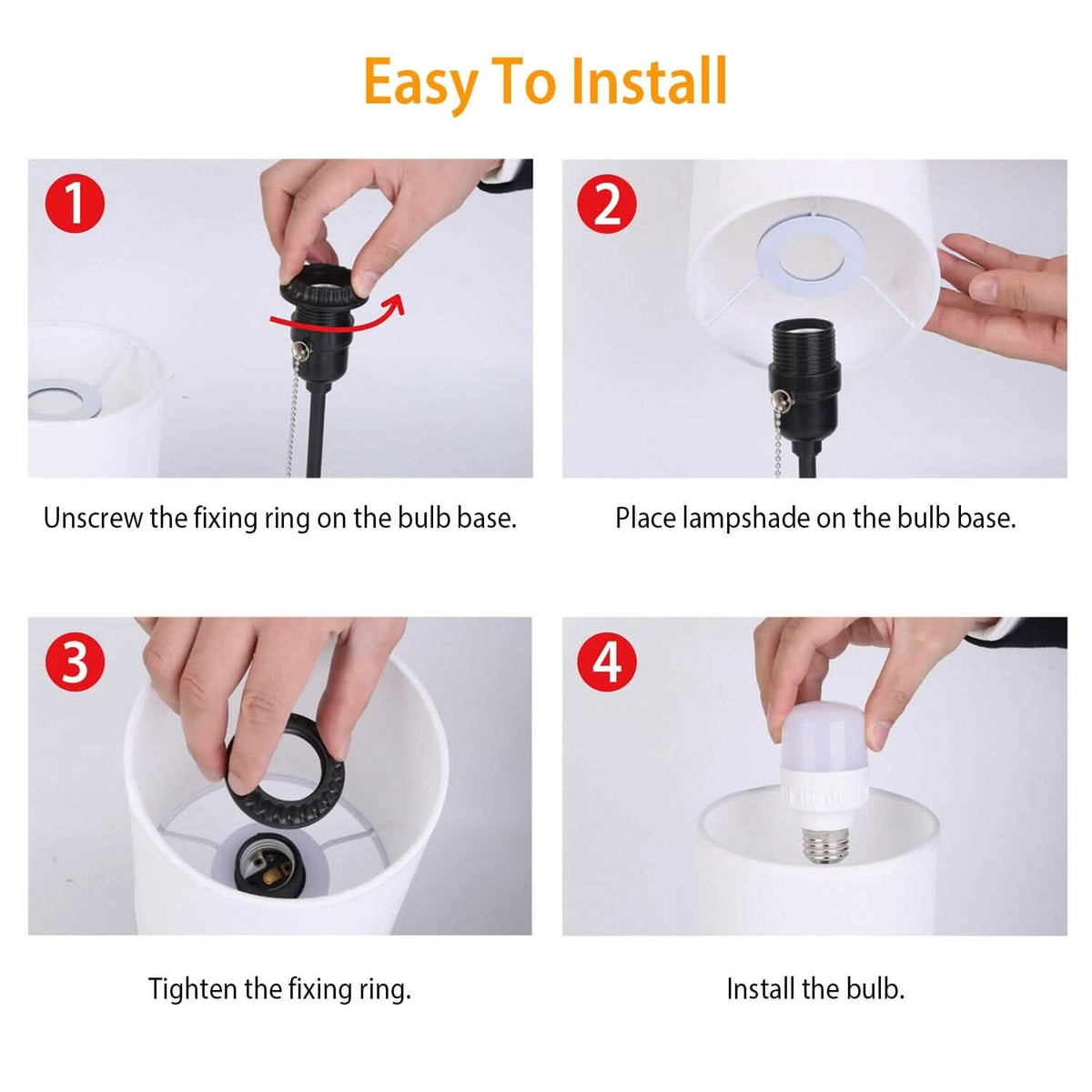 2-Pieces: Bedside Lamps 3 Color Modes USB C+A AC Output Ports Pull Chain - A-1 Thread Vault