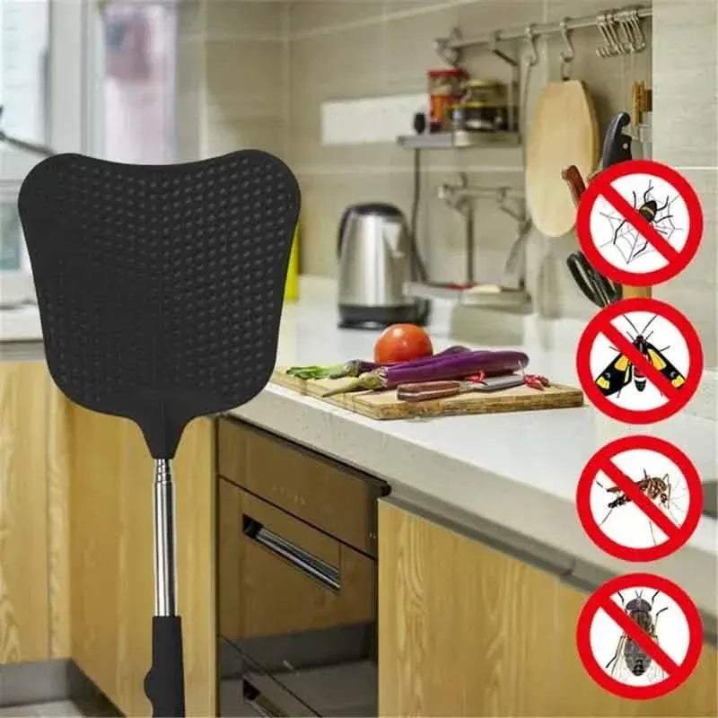 2-Pieces: Heavy Duty Telescopic Fly Swatter Set - A-1 Thread Vault