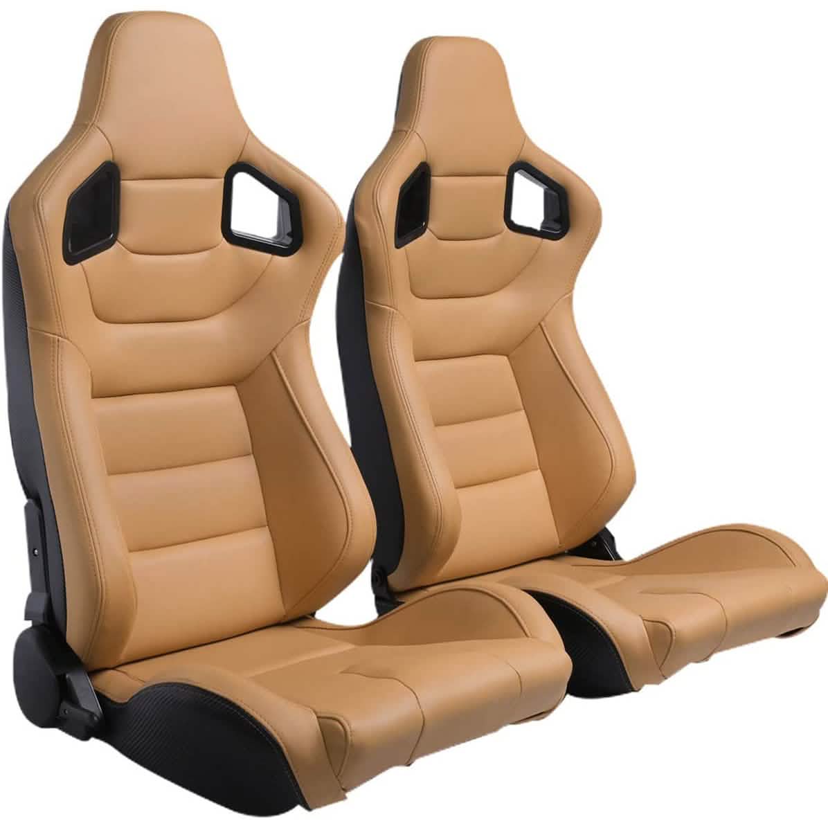 2-Pieces Set: Universal PVC Leather Bucket Seats - A-1 Thread Vault
