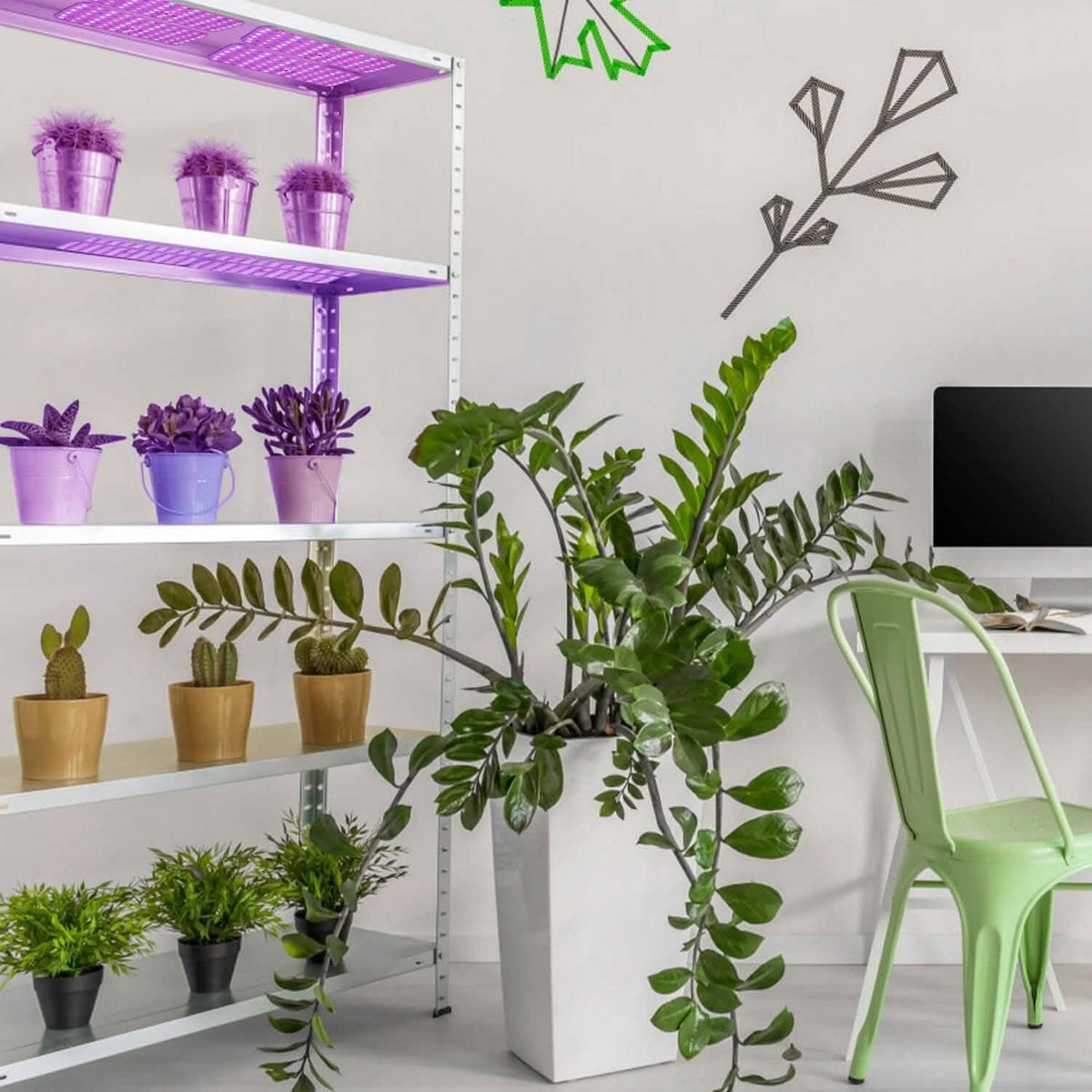 2-Pieces: Ultra-Thin LED Grow Lights for Indoor Plants with 126 LEDs - A-1 Thread Vault