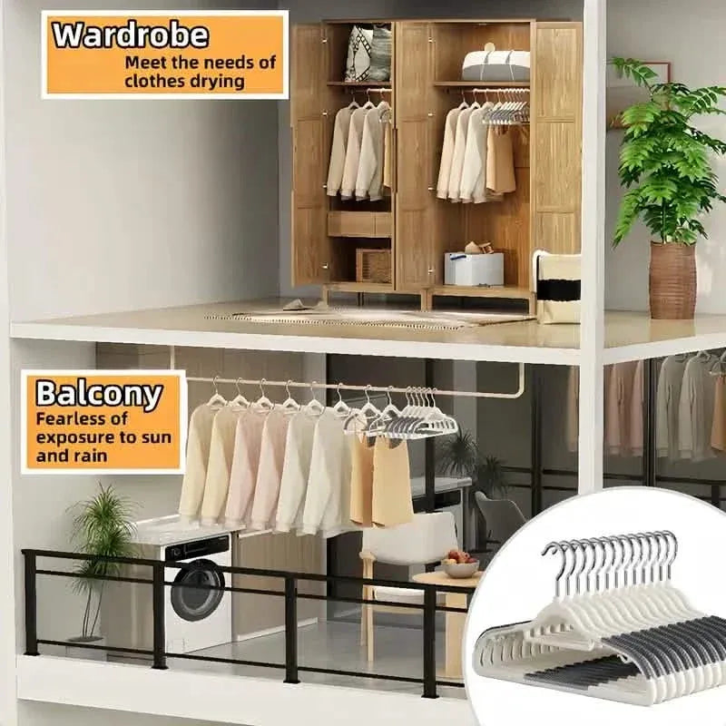 20-Pieces: Slip Traceless Clothes Racks, Sturdy Heavy Duty Coat Durable Hangers - A-1 Thread Vault