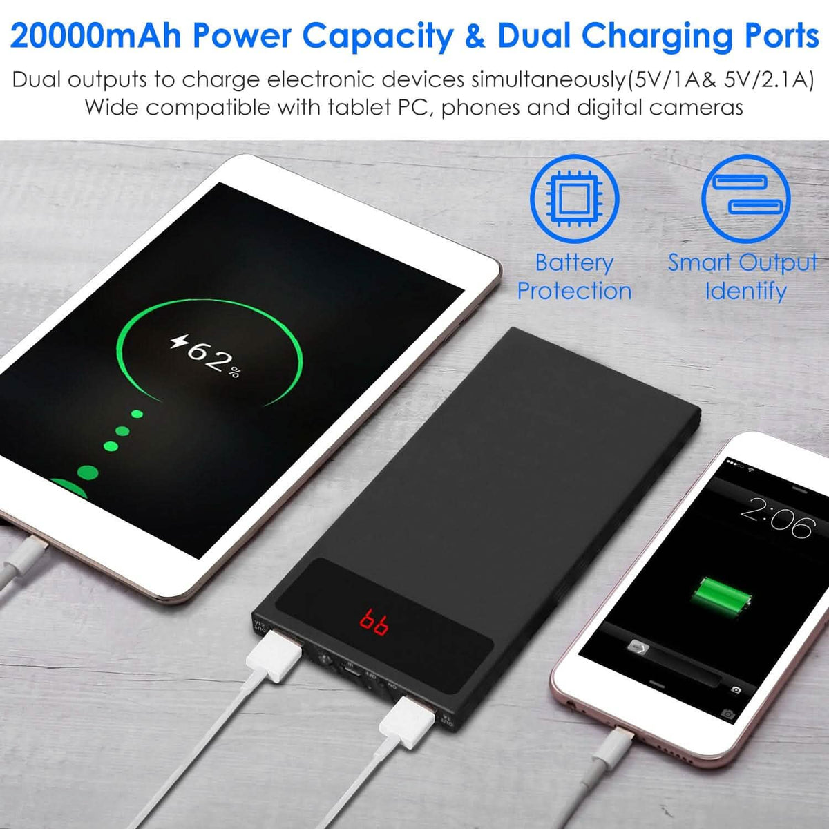 20,000mAh Power Bank Ultra-thin External Battery Pack - A-1 Thread Vault