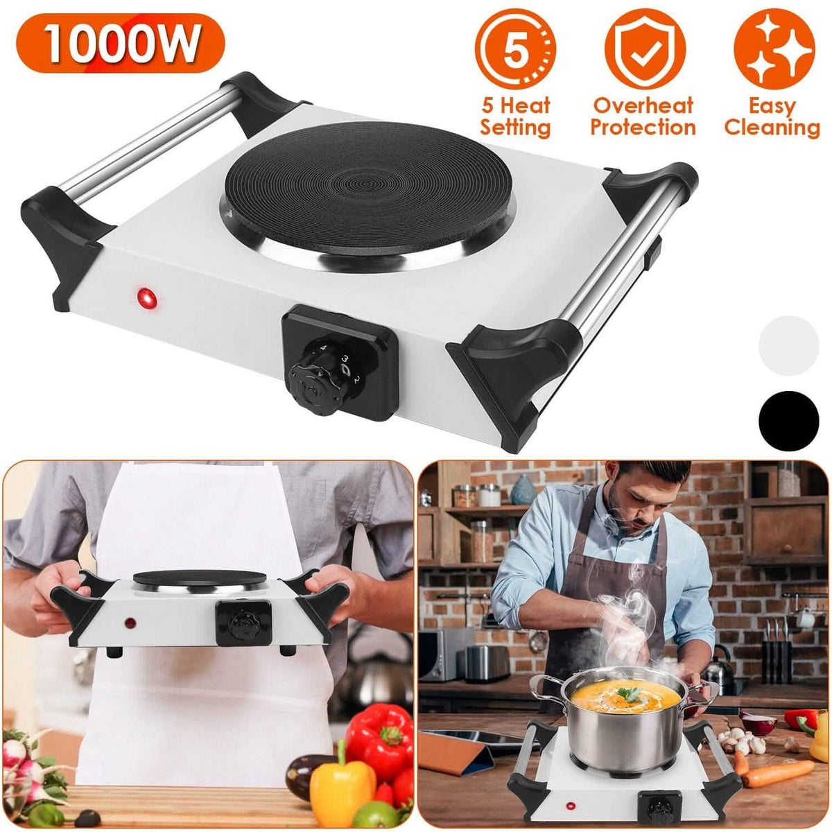 2000W Electric Burner Portable Coil Heating Hot Plate Stove Countertop - A-1 Thread Vault