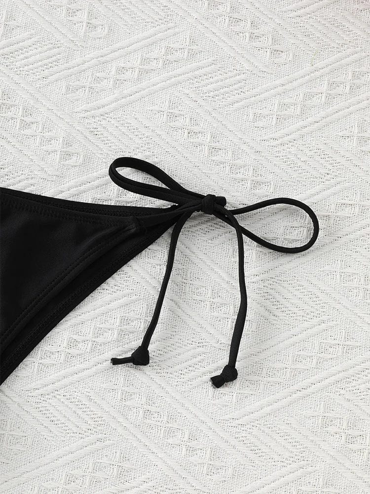 2024 Fashion Sexy Swimsuit Women Bikinis Set Triangle Swimwear String Beachwear Thong One Piece Suits Brazilian Biquini - A-1 Thread Vault