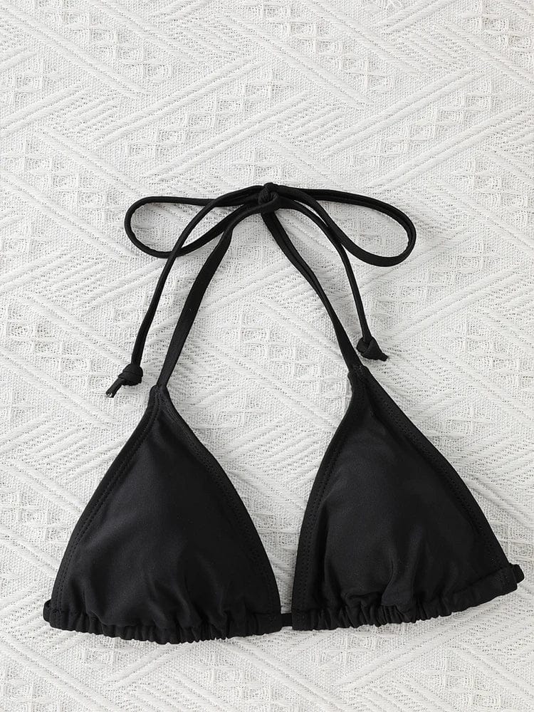 2024 Fashion Sexy Swimsuit Women Bikinis Set Triangle Swimwear String Beachwear Thong One Piece Suits Brazilian Biquini - A-1 Thread Vault