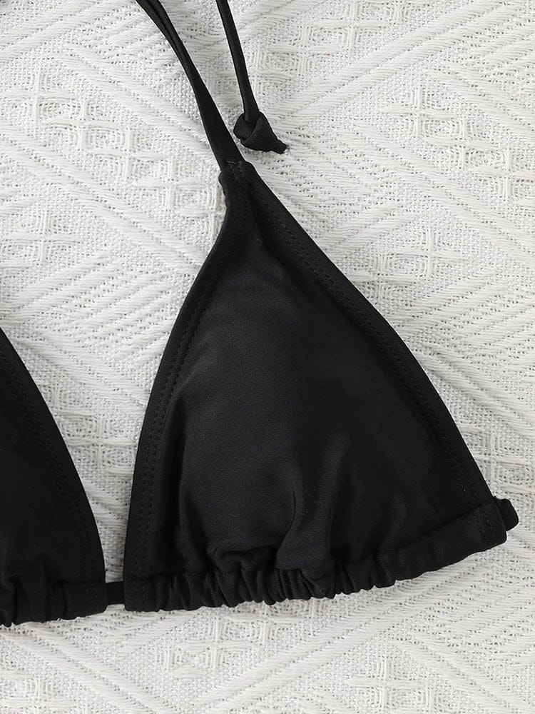2024 Fashion Sexy Swimsuit Women Bikinis Set Triangle Swimwear String Beachwear Thong One Piece Suits Brazilian Biquini - A-1 Thread Vault