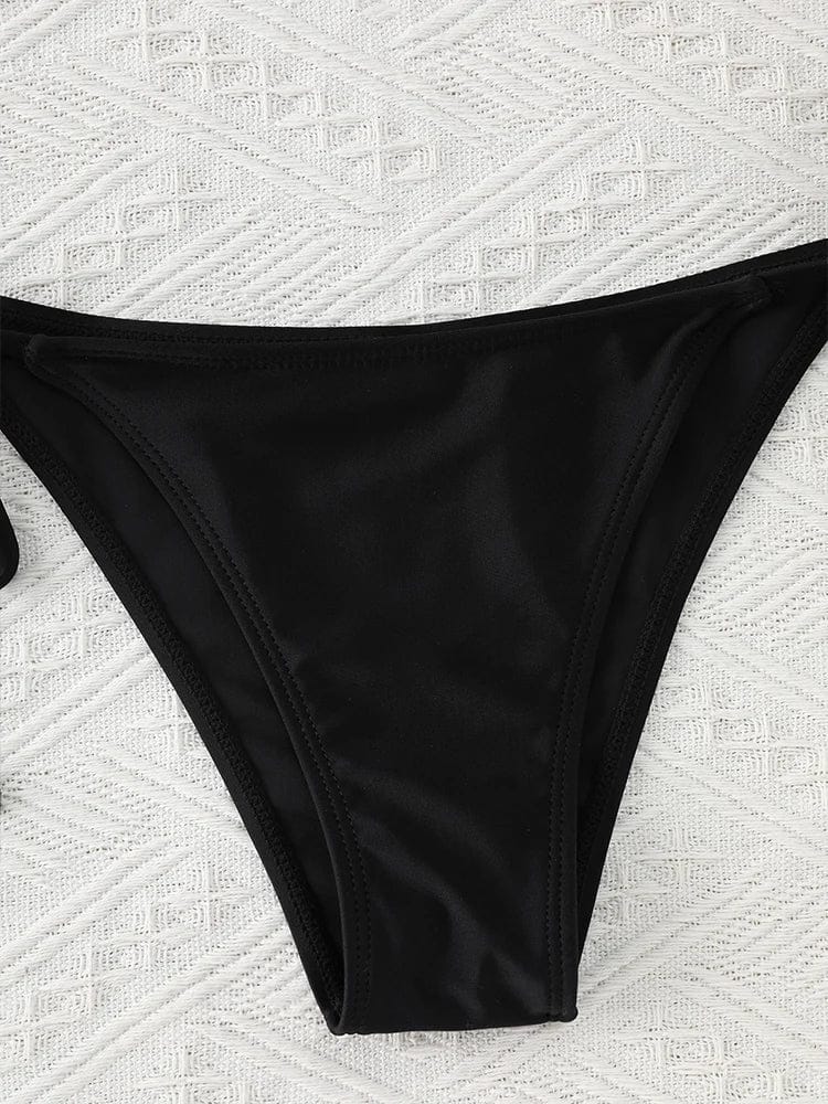 2024 Fashion Sexy Swimsuit Women Bikinis Set Triangle Swimwear String Beachwear Thong One Piece Suits Brazilian Biquini - A-1 Thread Vault
