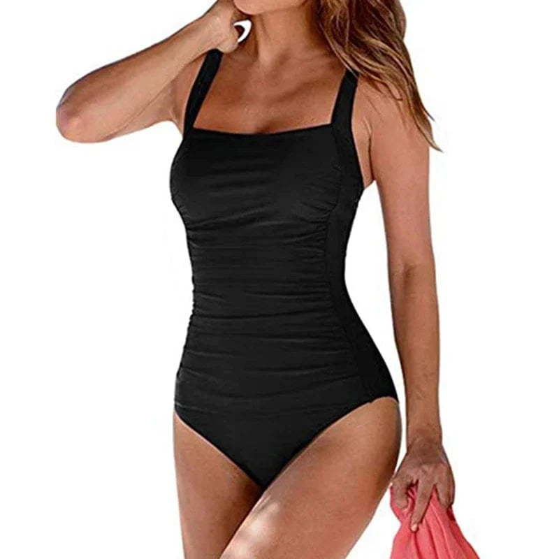 2024 One Piece Swimsuit Sexy Plus Size Swimwear Women Tummy Control Beach Wear for Bathing Suits Monokini Maillot De Bain Female - A-1 Thread Vault