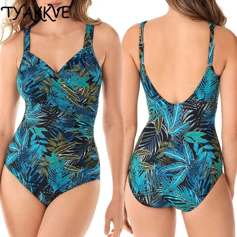 2024 One Piece Swimsuit Sexy Plus Size Swimwear Women Tummy Control Beach Wear for Bathing Suits Monokini Maillot De Bain Female - A-1 Thread Vault