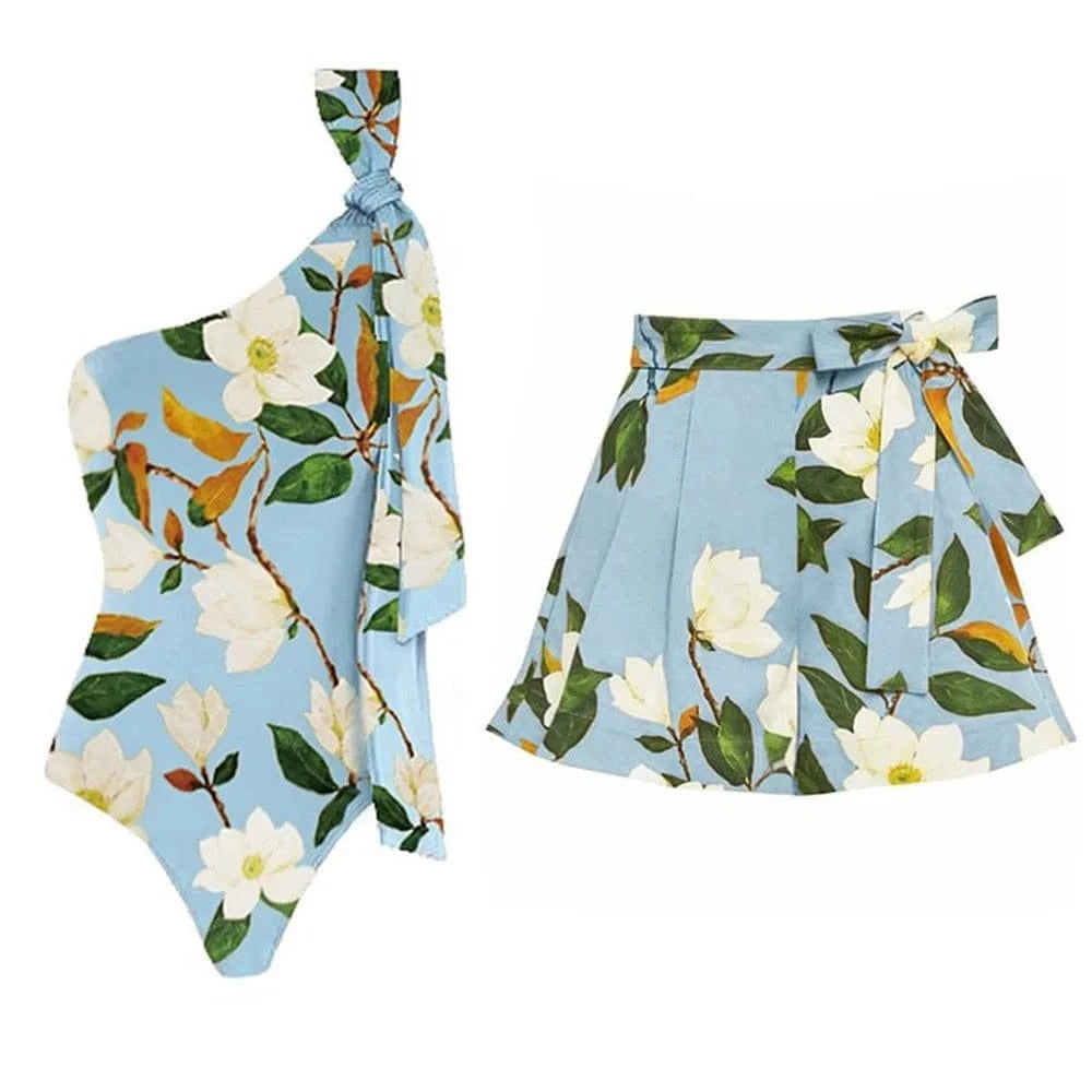 2025 New Arrival Push Up One Piece Swimsuit Ruffle Beach Wear Swimwear Women Wrap Skirt Swimsuit Cover Up Sexy Sarong Plage - A-1 Thread Vault