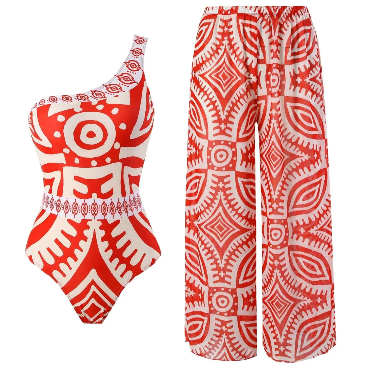 2025 New Arrival Push Up One Piece Swimsuit Ruffle Beach Wear Swimwear Women Wrap Skirt Swimsuit Cover Up Sexy Sarong Plage - A-1 Thread Vault
