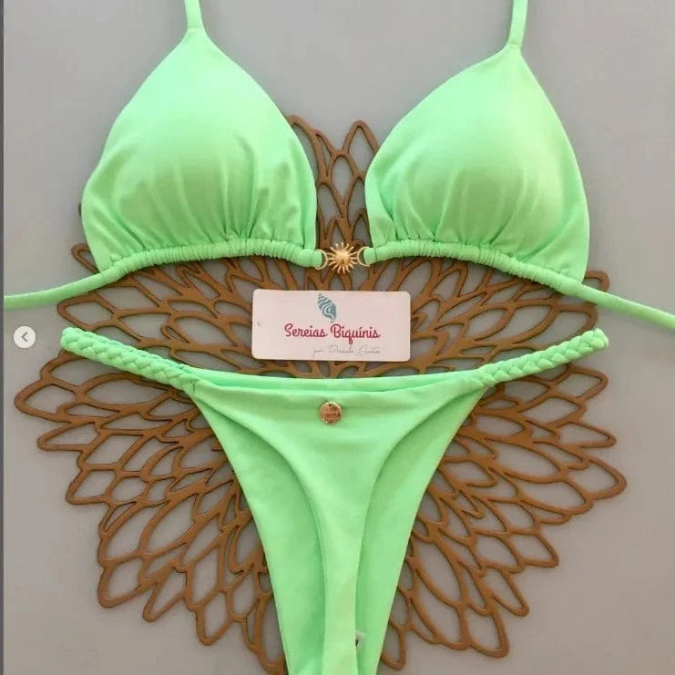 2025 New Sexy Prints Mciro Bikini Set Women Holiday Swimsuit Lace-up Swimwear 2 Piece Set Backless Biquine Brasileiro Beachwear - A-1 Thread Vault