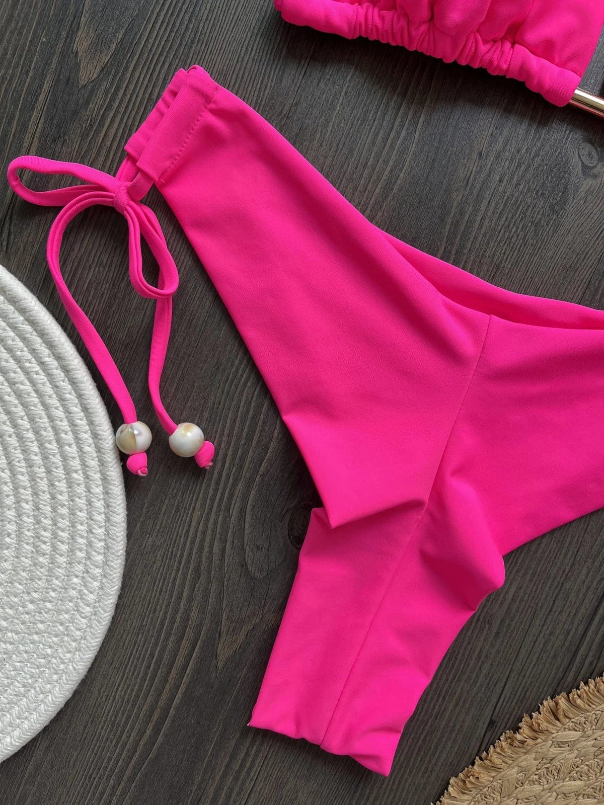 2025 New Sexy Triangle Bathing Suit for Women Brazilian Bikinis Halter Swimwear Push Up Swimsuit Metal Chain Beach Bikini Set - A-1 Thread Vault