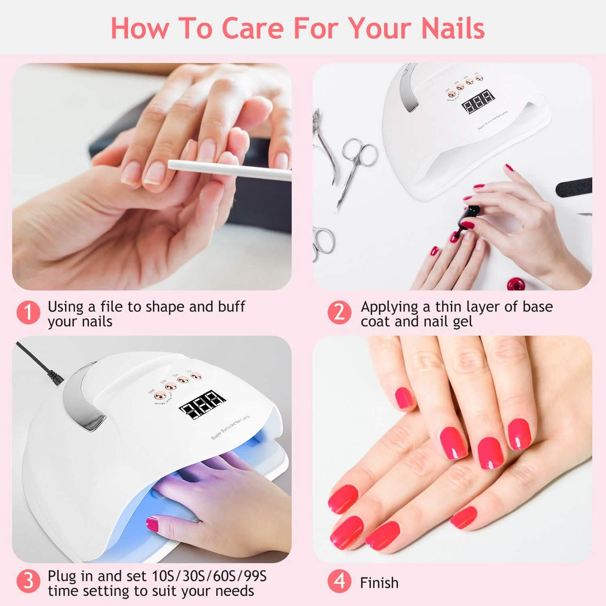 220W UV LED Nail Lamp Gel Polish Dryer - A-1 Thread Vault