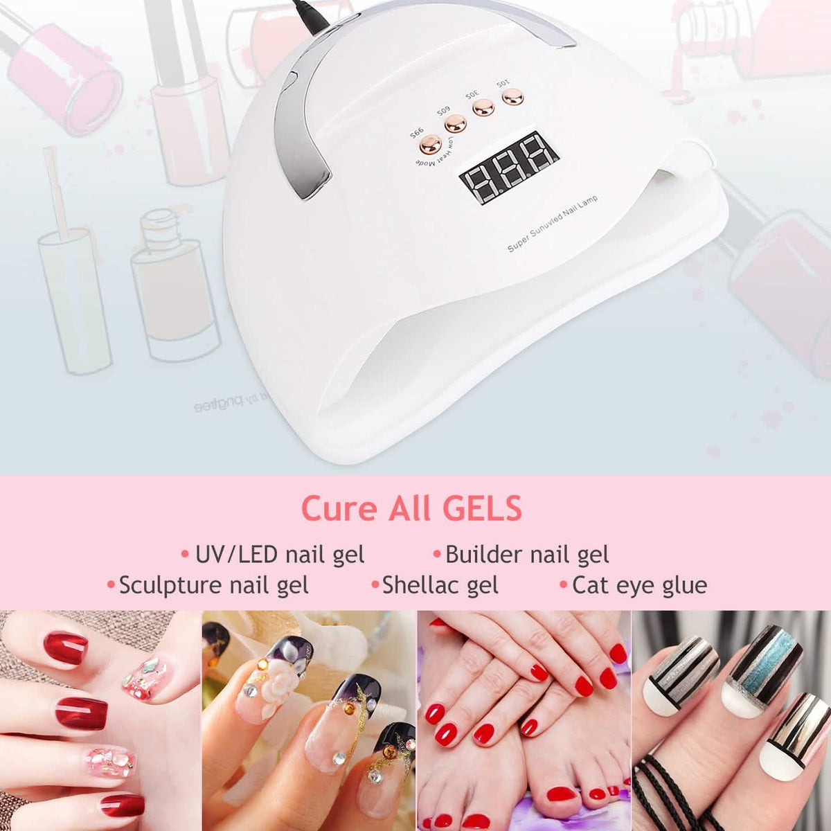 220W UV LED Nail Lamp Gel Polish Dryer - A-1 Thread Vault