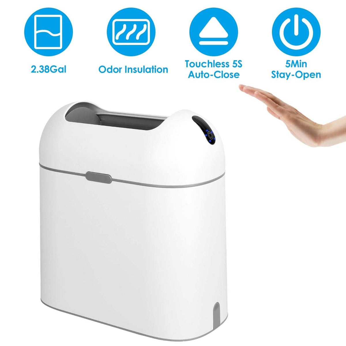 2.38 Gal/9L Automatic Trash Can - A-1 Thread Vault