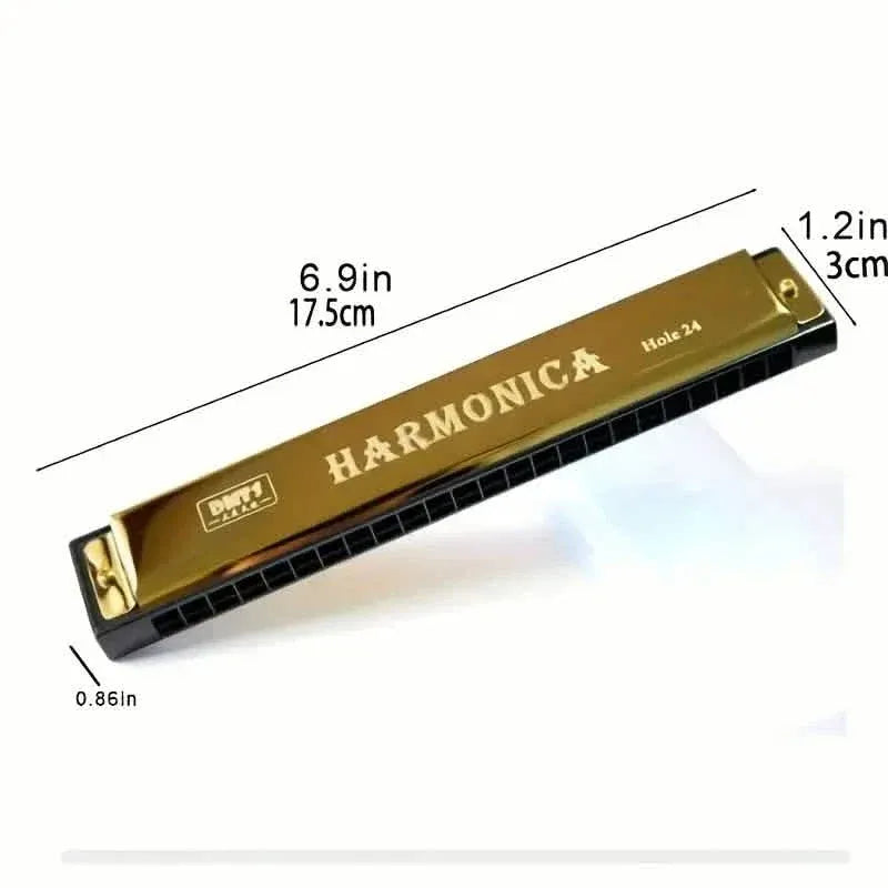 24 Hole Harmonica Mouth Metal Organ - A-1 Thread Vault
