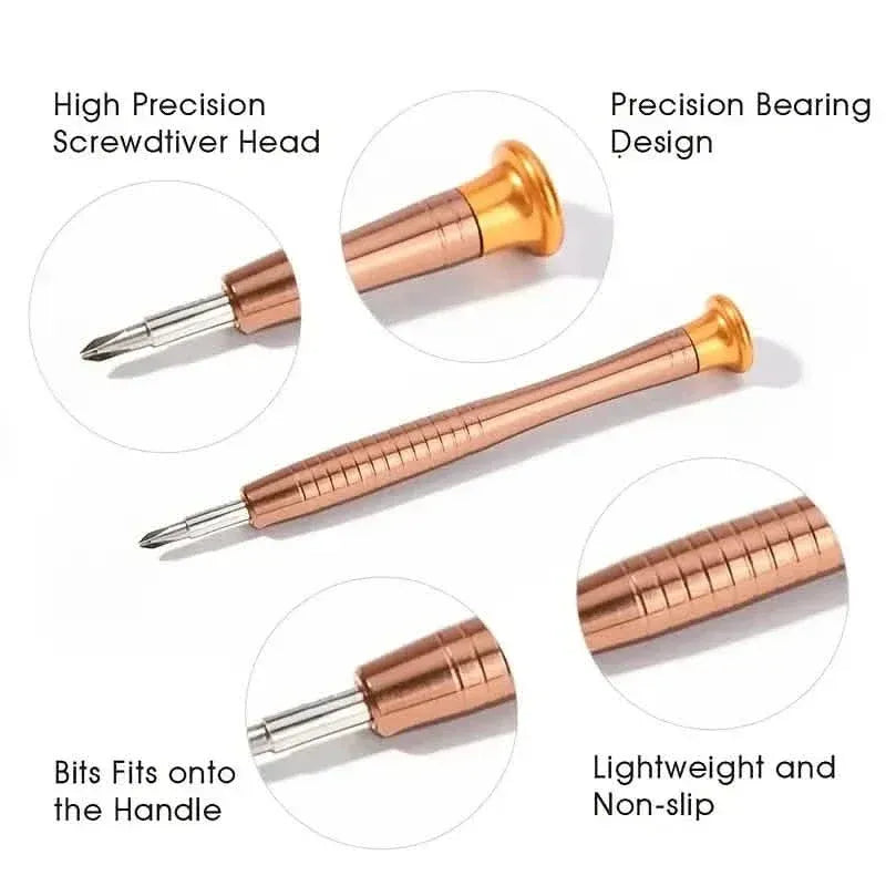25-Piece Set: Precision Tool Repair Kit with Leather Case - A-1 Thread Vault