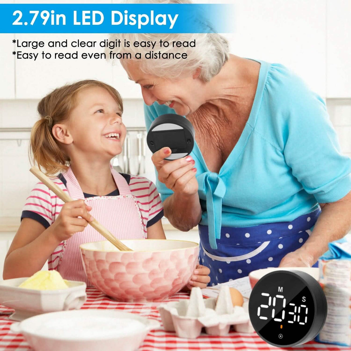 2.79" LED Digital Electronic Countdown Timer Dimmable Mutable Magnetic Clock - A-1 Thread Vault