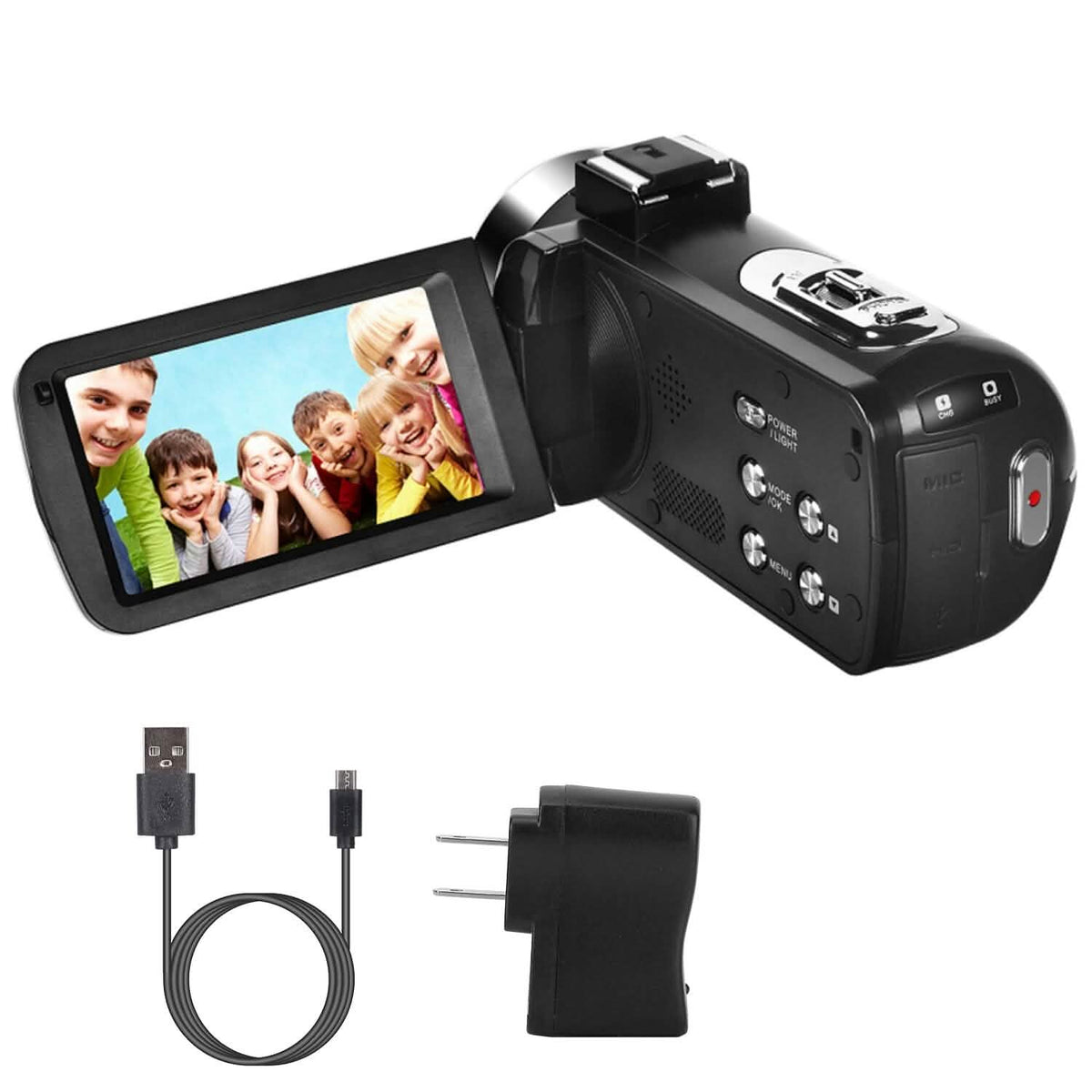 2.7K Camcorder 42MP 18x Zoom Digital Video Camera with 270° Rotating IPS Screen - A-1 Thread Vault