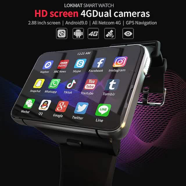 2.88 Inch Fitness Running Smartwatch - A-1 Thread Vault