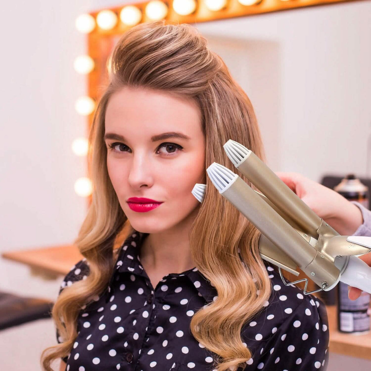 3-Barrel Curling Iron Wand Electric Hair Curler 1" Triple Hair Waver - A-1 Thread Vault