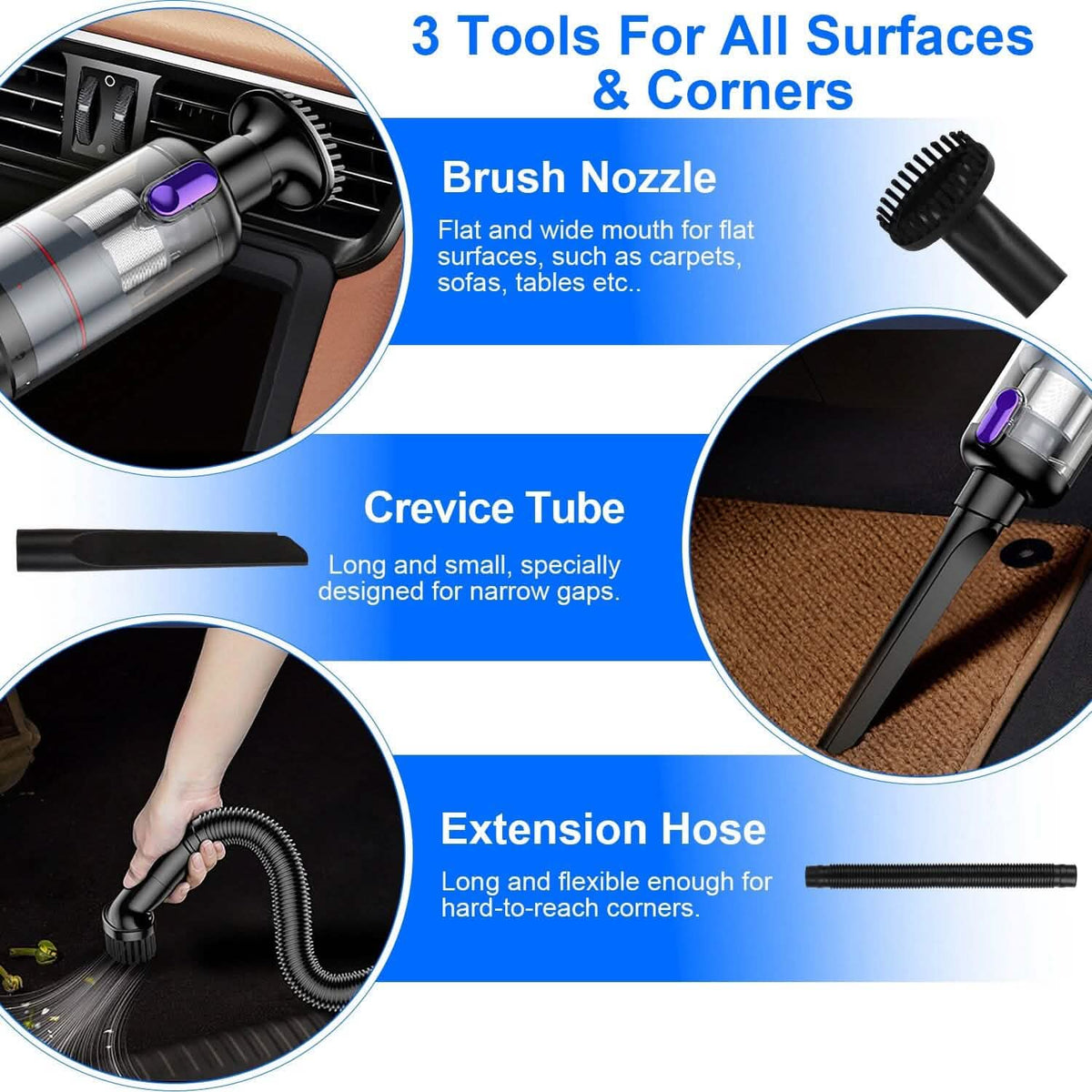 3-in-1 Handheld Cordless Car Vacuum Cleaner - A-1 Thread Vault