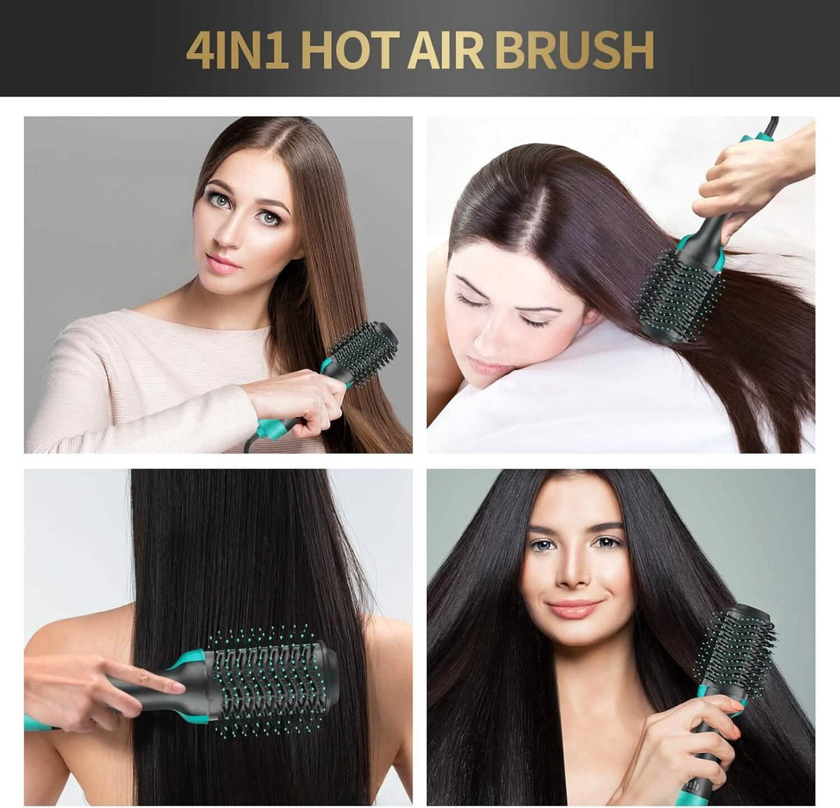3-in-1 Ionic Straightening Hot Air Brush with Anti-Scald Feature - A-1 Thread Vault