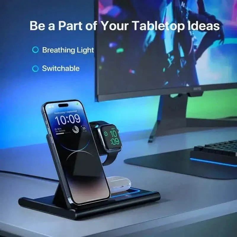 3-in-1 Multifunctional Convenient Wireless Charging Station - A-1 Thread Vault