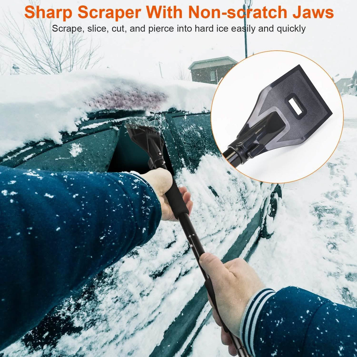 3-in-1 Snow Shovel Kit Brush Ice Scraper - A-1 Thread Vault