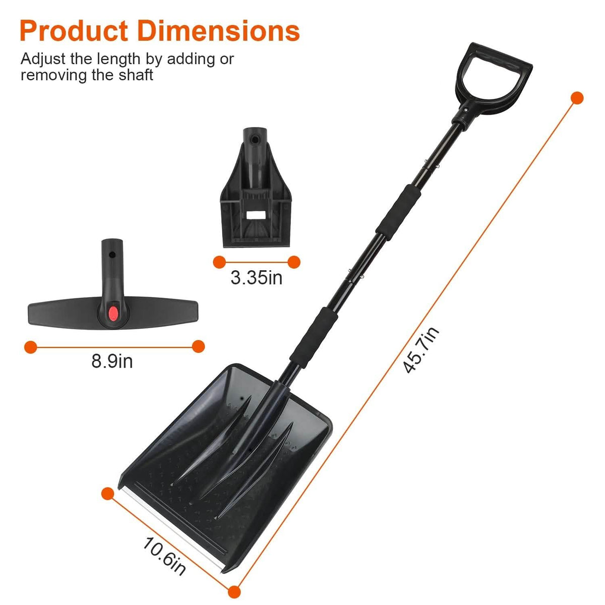 3-in-1 Snow Shovel Kit Brush Ice Scraper - A-1 Thread Vault