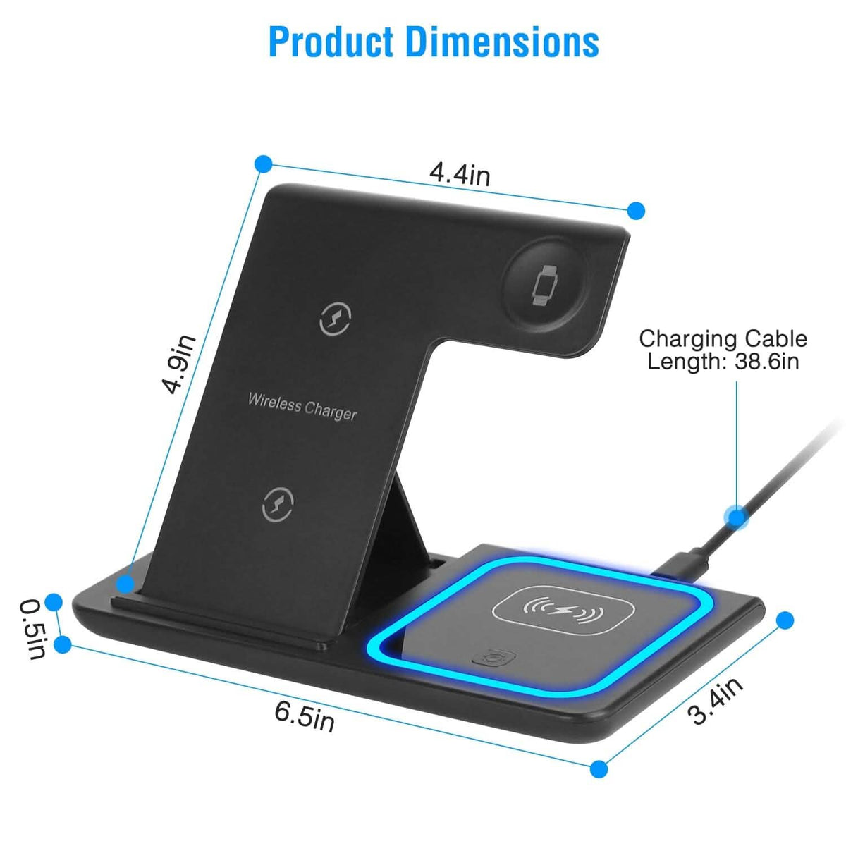 3-in-1 Wireless Fast Charging Station Dock Foldable - A-1 Thread Vault