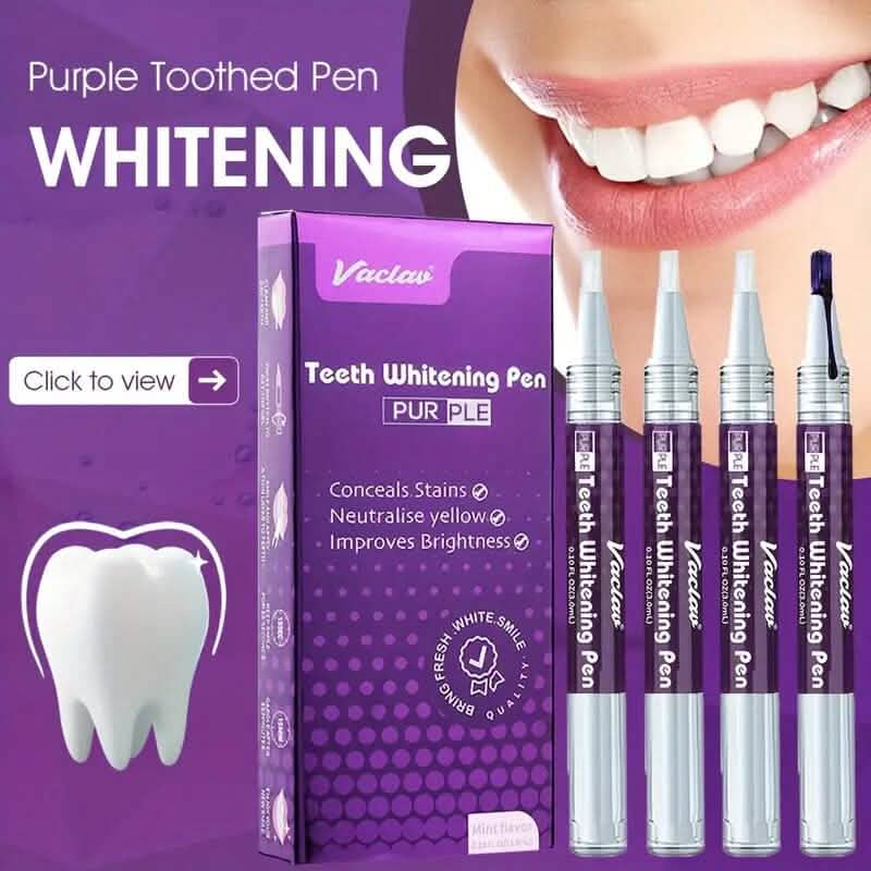 3-Pack: 3ml/0.1fl oz Mint Flavor Purple Teeth Whitening Gel Pen - A-1 Thread Vault