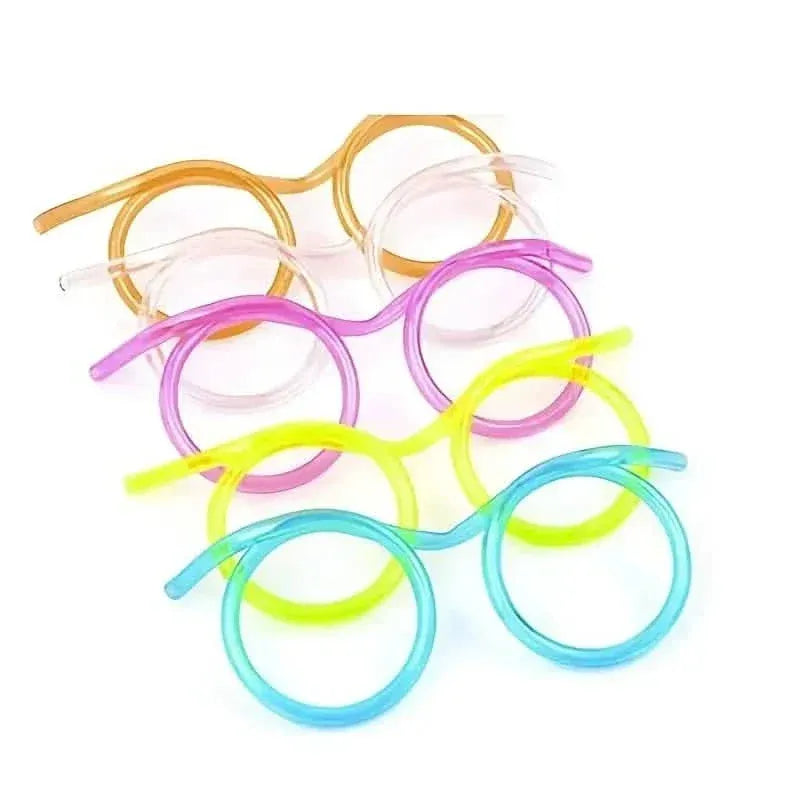 3-Pack: Creative Fun Glasses Straw Crazy Funny Art Straw - A-1 Thread Vault