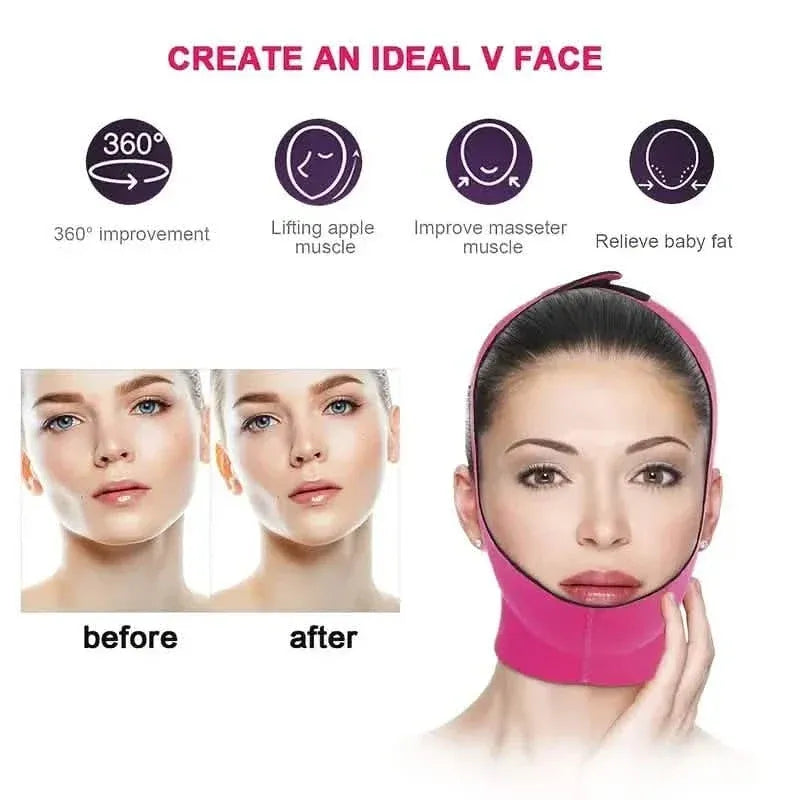 3-Pack: Face Lifting Firming Bandage Face Belt - A-1 Thread Vault