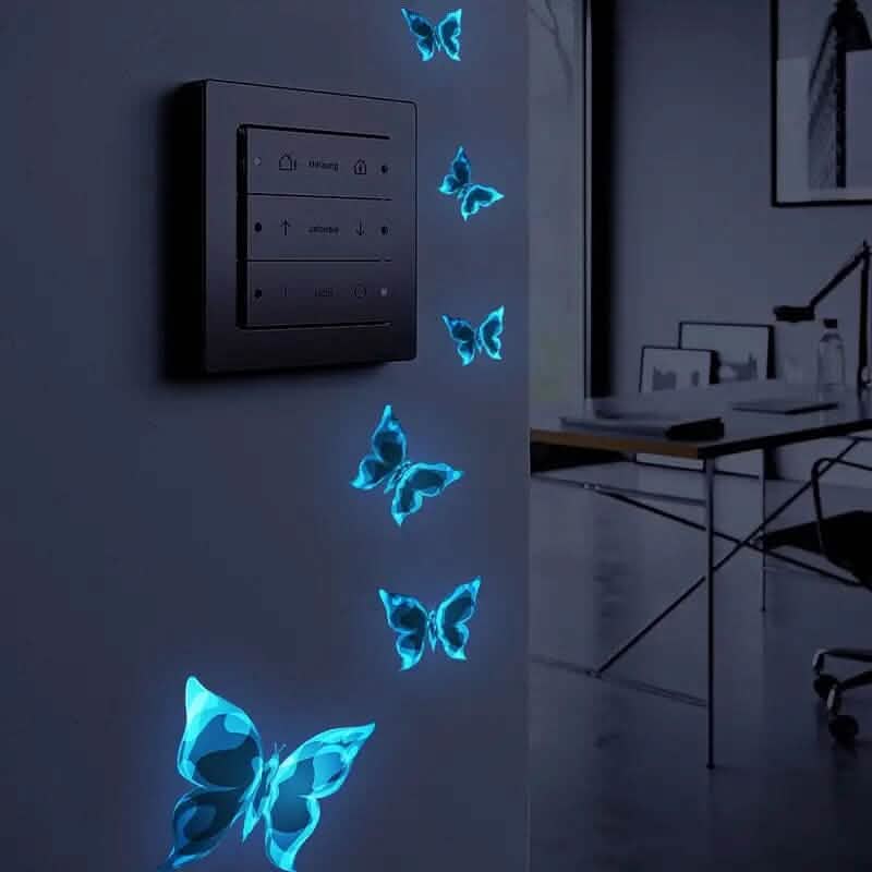 3-Pack: Glow In the Dark Butterfly Wall Stickers - A-1 Thread Vault