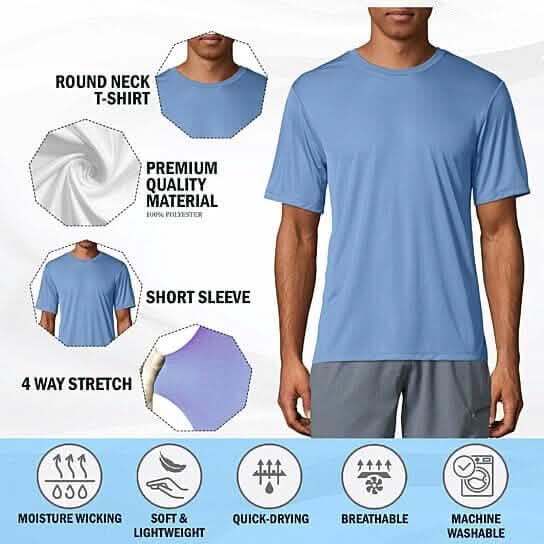 3-Pack Men's Cool Dri-Fit Moisture-Wicking Short Sleeve T-Shirt - A-1 Thread Vault