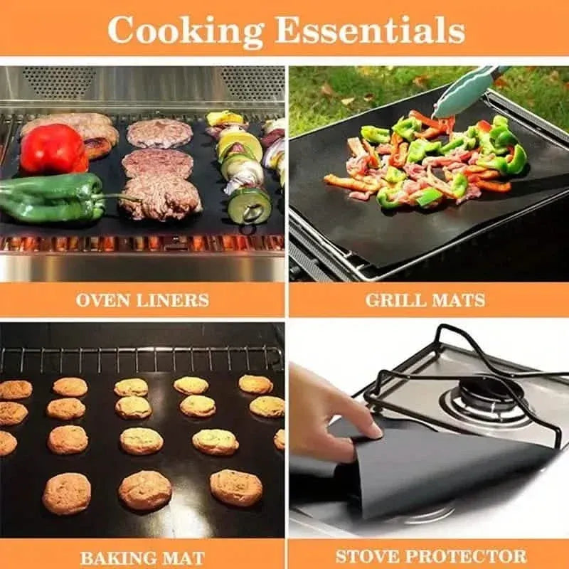 3-Pack: Non-Stick BBQ Grill Mesh Mats - A-1 Thread Vault