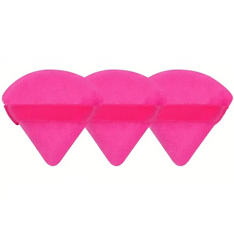 3-Pack: Triangle Powder Puff for Loose Powder and Liquid Cosmetic - A-1 Thread Vault