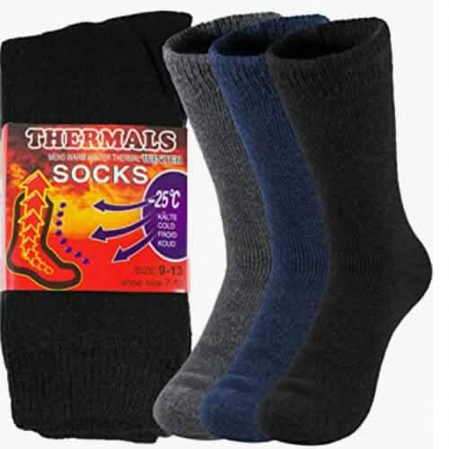 3-Pairs: Men's Thermal Socks for Cold Weather Insulated Socks - A-1 Thread Vault