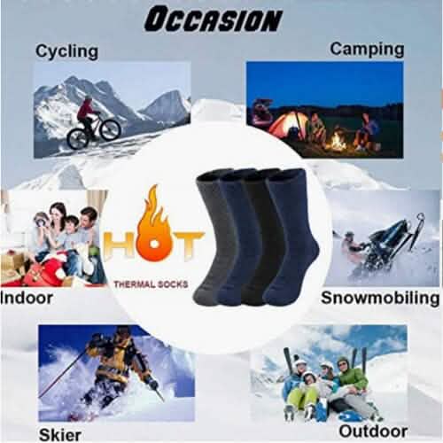 3-Pairs: Men's Thermal Socks for Cold Weather Insulated Socks - A-1 Thread Vault