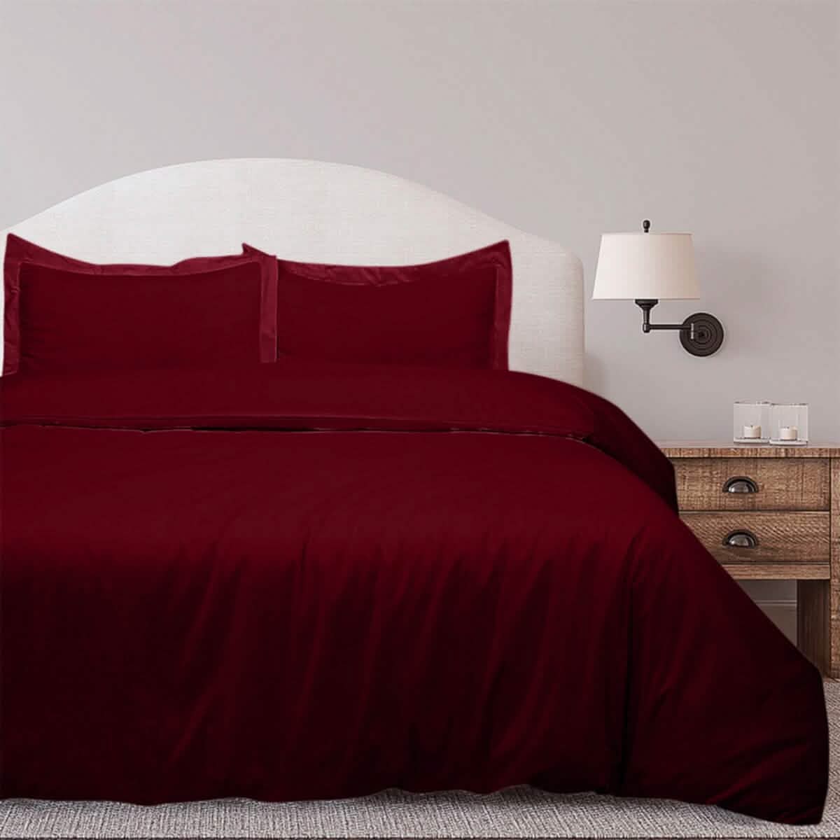 3-Piece Set: Royal Linens Double Brushed Full Duvet Covers With Zipper Closure - A-1 Thread Vault