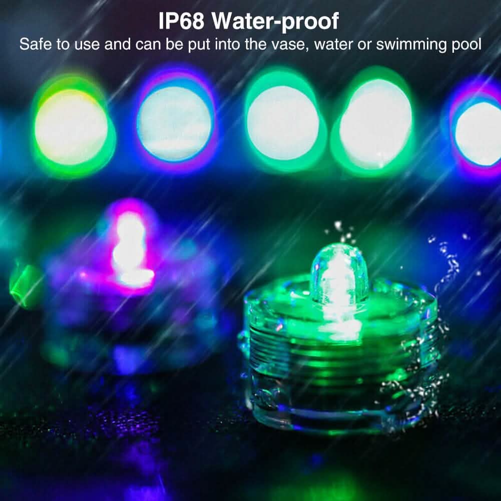3-Pieces: Submersible LED Tea Lights Waterproof Candle Lights - A-1 Thread Vault