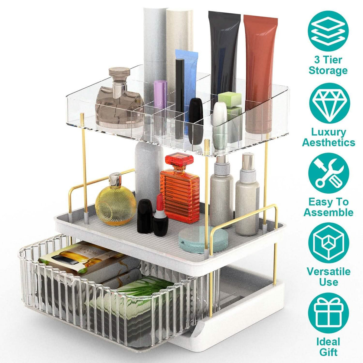 3-Tier Make Up Organizer - A-1 Thread Vault