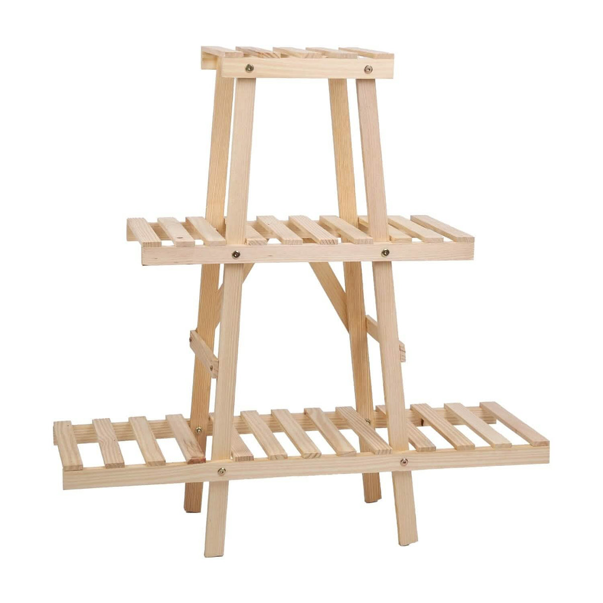 3-Tier Potted Flower Shelf Multi-tier Flower Pot Rack Holder Triangle Ladder - A-1 Thread Vault
