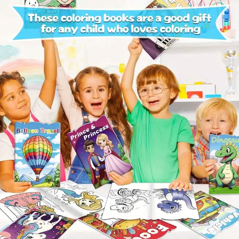 30-Pack: Children's Mini Coloring Book Set - A-1 Thread Vault