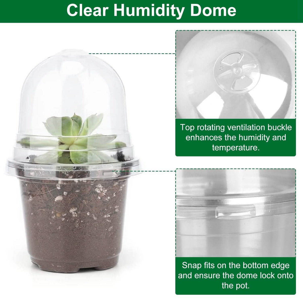 30-Pieces: Plant Nursery Pots PET Flower Seed Starting Pots Container with Dome Drainage Holes - A-1 Thread Vault