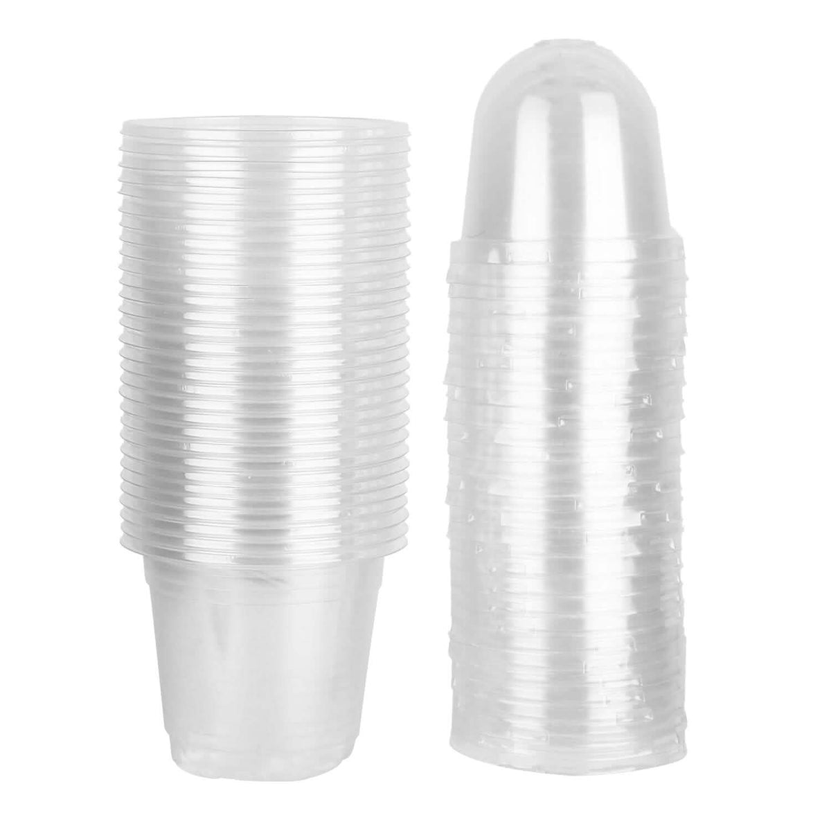 30-Pieces: Plant Nursery Pots PET Flower Seed Starting Pots Container with Dome Drainage Holes - A-1 Thread Vault