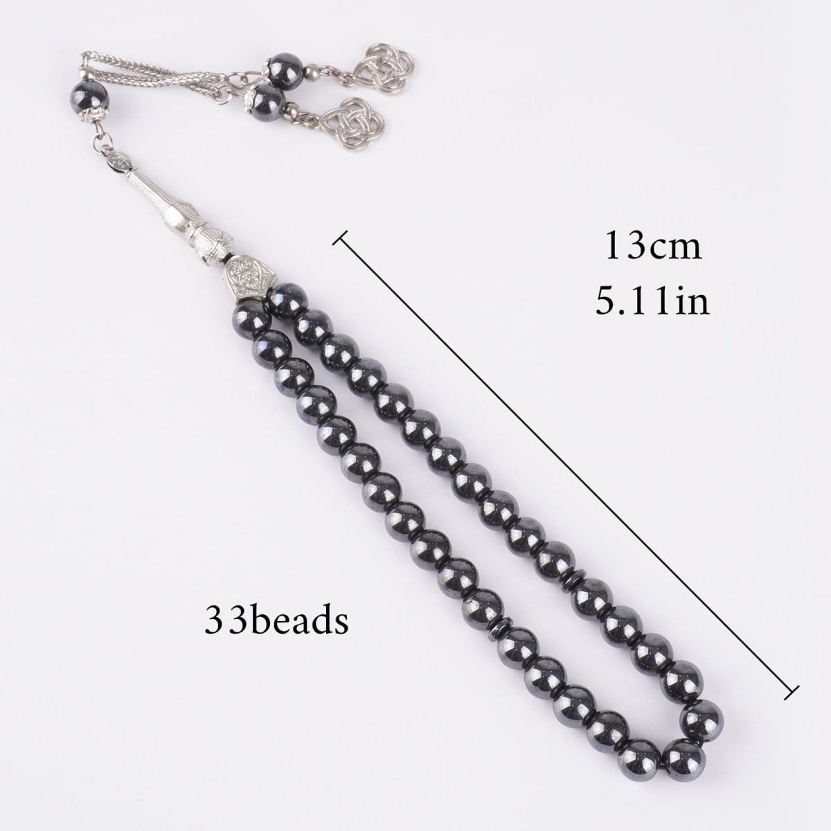 33 Bead Black Obsidian Tasbeeh(MR085) - A-1 Thread Vault
