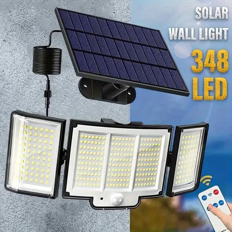 348 LED Motion Sensor Solar Lights Outdoor with Remote Control - A-1 Thread Vault